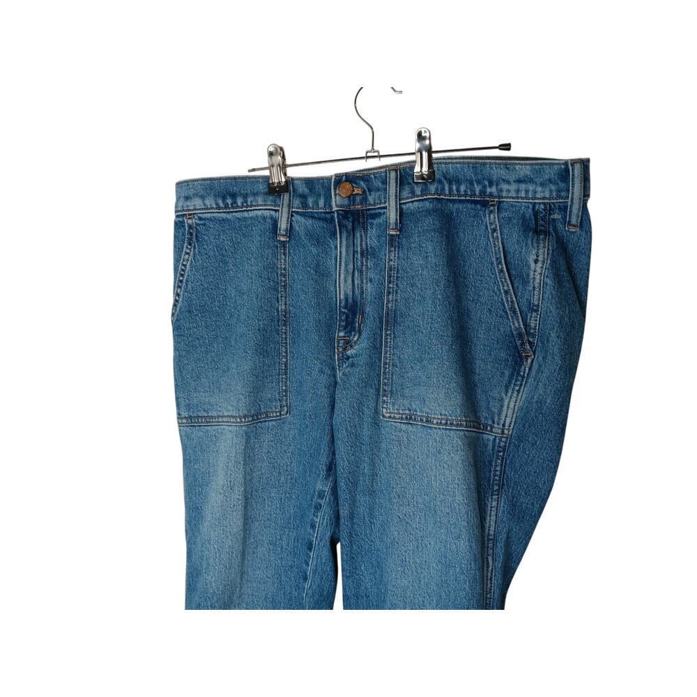 New J.Crew Women’s Utility Workwear Jeans Blue Size 31 Cropped Straight Leg - Picture 5 of 13